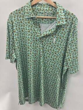Grunk Dolfer Avocado Sonora Farms Golf Stretch Performance Mens Polo Shirt XL
